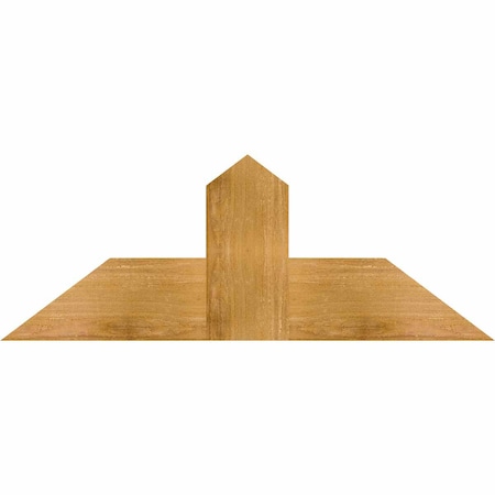 Ekena Millwork Portland Rough Sawn Timber Gable Bracket, Western Red Cedar, 36"W x 13"H x 4"D x 6"F, 9/12 Pitch GBW036X13X0406POR00RWR